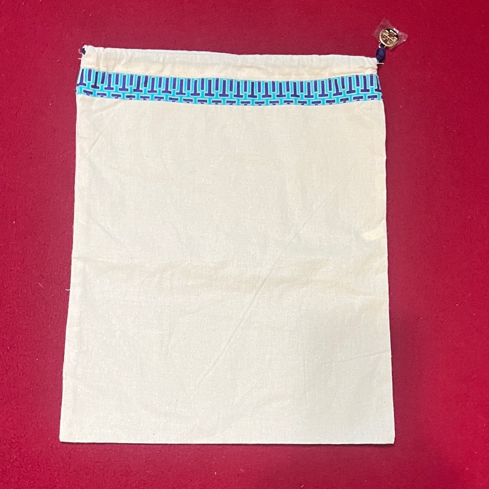 Tory Burch Cream white Dust Bag 12”W x 15”H New